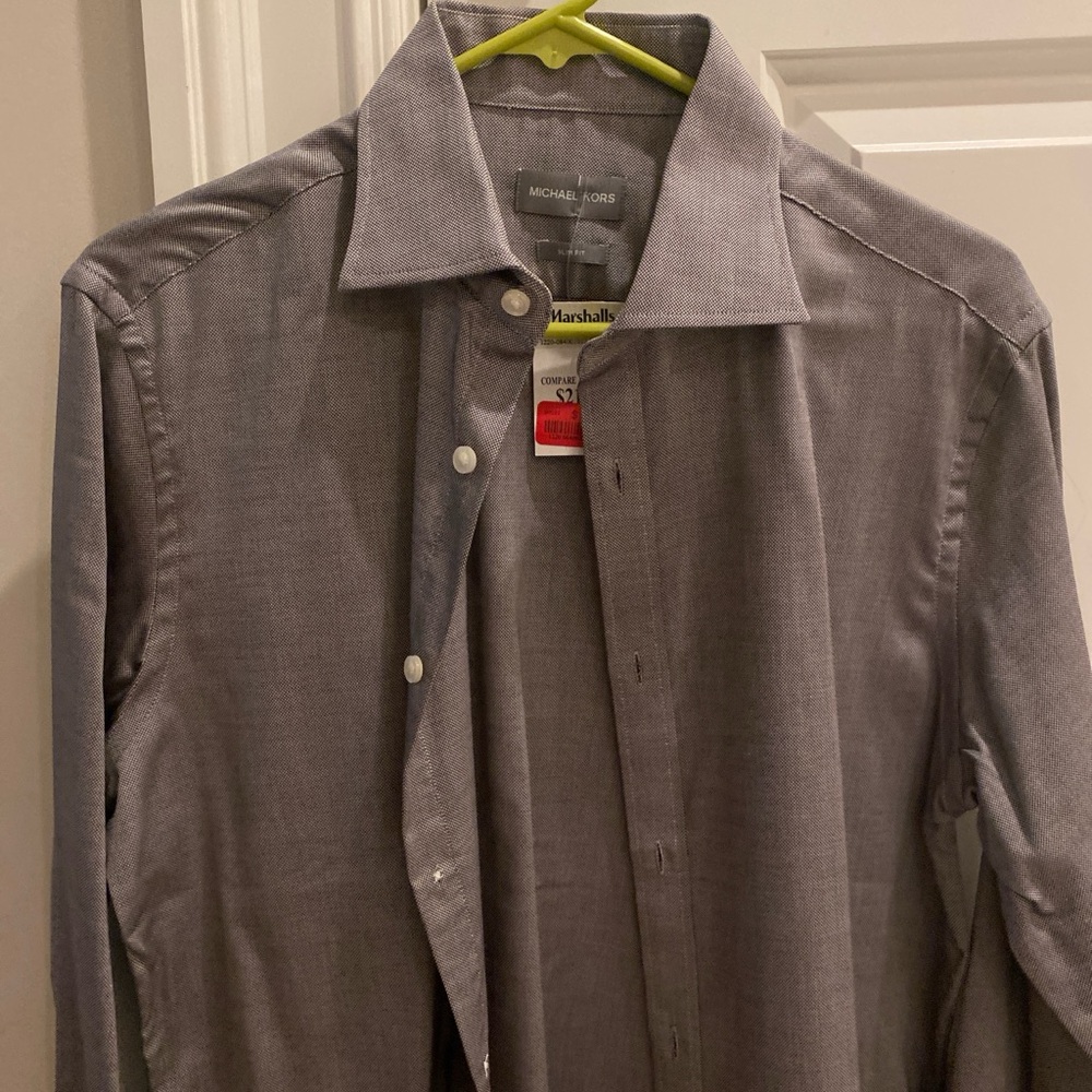 Michael Kors Charcoal Button Down Shirt